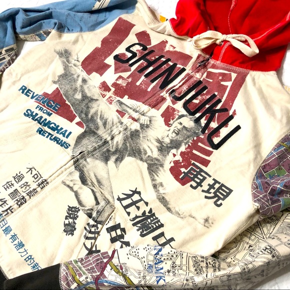 Lucky Brand Hoodie Jacket Embroidered Graphic With Appliqué Size L - Picture 4 of 14